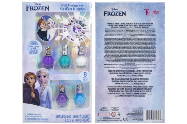 Kraina lodu Frozen zestaw lakierów i ozdób do paznokci z pilniczkiem