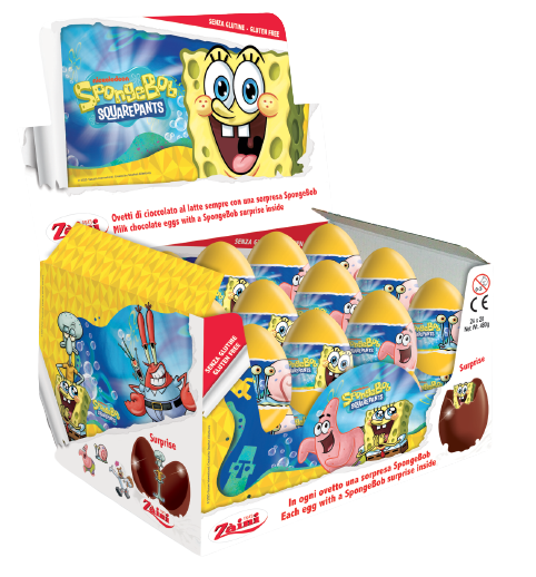 Czekoladowe jajko niespodzianka 20g Spongebob karton 24 sztuki