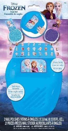 Kraina lodu Frozen zestaw lakierów i naklejek na paznokcie z suszarką do paznokci