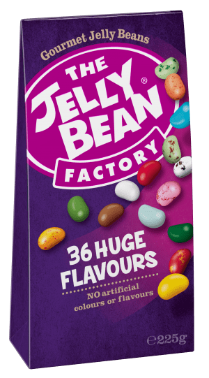 The Jelly Bean Factory Żelki-fasolki 36 smaków w opakowaniu prezentowym 225g