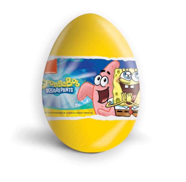 Czekoladowe jajko niespodzianka 3pak 60g SpongeBob