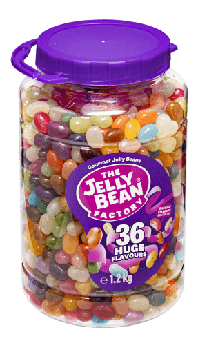 The Jelly Bean Factory żelki-fasolki 36 smaków w słoiku 1200g