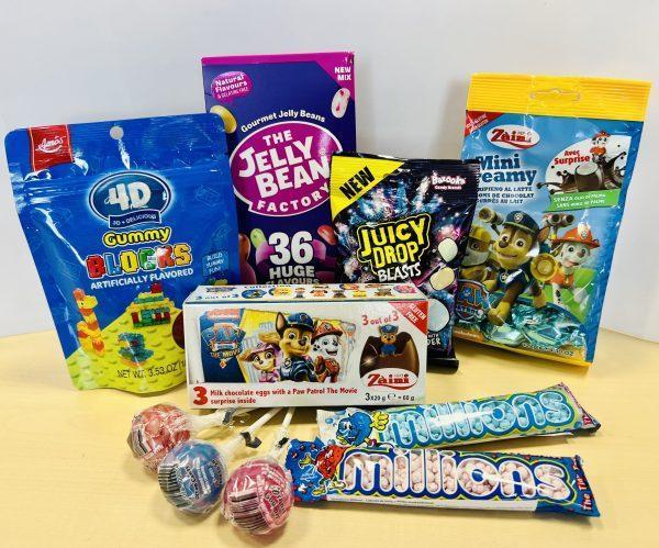 Duży zestaw prezentowy mix słodyczy zagranicznych dla dzieci 735g