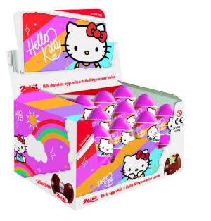 Czekoladowe jajko niespodzianka 20g Hello Kitty karton 24 sztuki