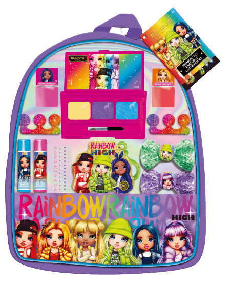 Rainbow High Duży Zestaw Prezentowy kosmetyków w plecaku