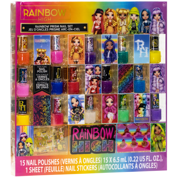 Rainbow High Mega zestaw 15 lakierów do paznokci