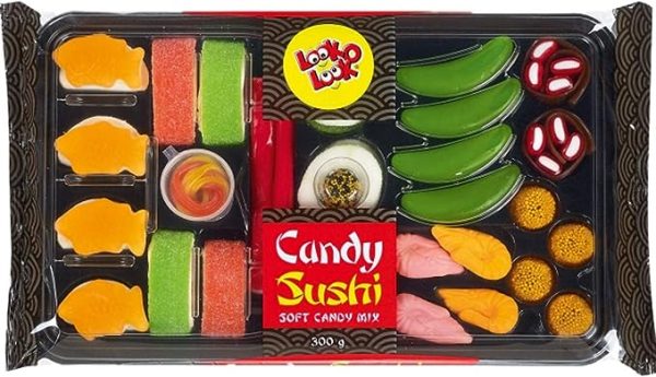 Look-O-Look Candy Sushi Żelki W Kształcie Sushi 300g Duży Zestaw Słodyczy Na Prezent