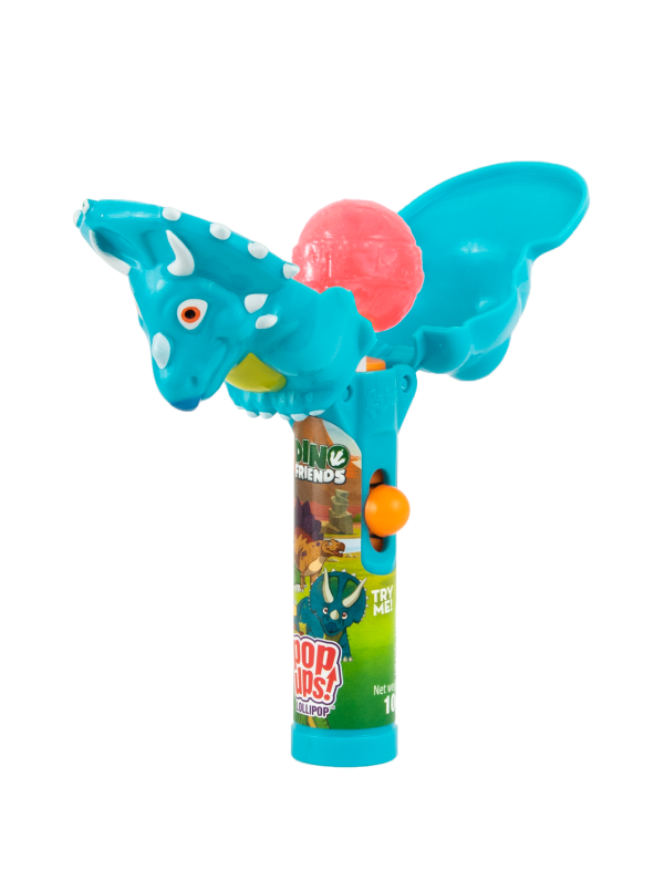 Pop Ups Lollipop Dino Friends Wysuwany Lizak-Zabawka Karton 12 Sztuk