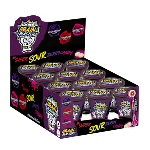 Brain Blasterz Sour Berry Candy Kwaśne Cukierki Hard Candy 48g
