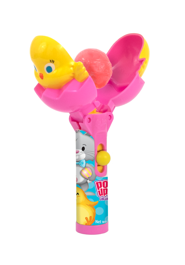 Pop Ups Lollipop Na Wielkanoc Zajączek Kurczaczek Karton 12 Sztuk