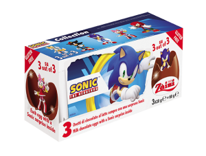 Czekoladowe jajko niespodzianka 3pak 60g Sonic The Hedgehog