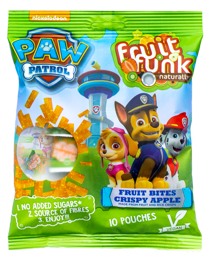 Fruit Funk Paw Patrol Zdrowe Jabłkowe Przekąski Psi Patrol Multibag 10x10g