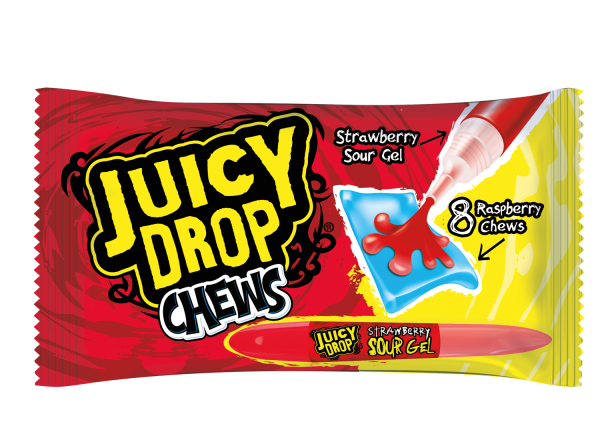 Juicy Drop Chews Cukierki-Żujki Z Kwaśnym Żelem W Pisaku Bazooka Candy 67g