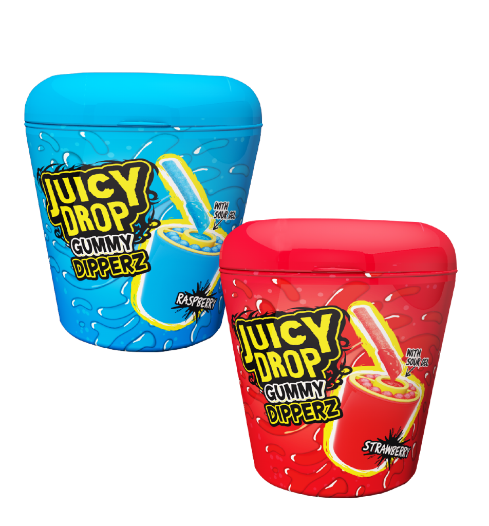 Juicy Drop Gummy Dipperz Żelkowe Patyczki Z Kwaśnym Żelem Do Maczania 96g