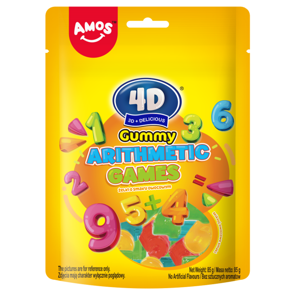 Amos Żelki Literki 4D Gummy Letters 85g