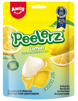 Amos Peelerz Lemon Obieralne Żelki w Kształcie Cytryny 65g