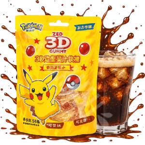 Pokemon Żelki 3D Pikachu O Smaku Coli 56g